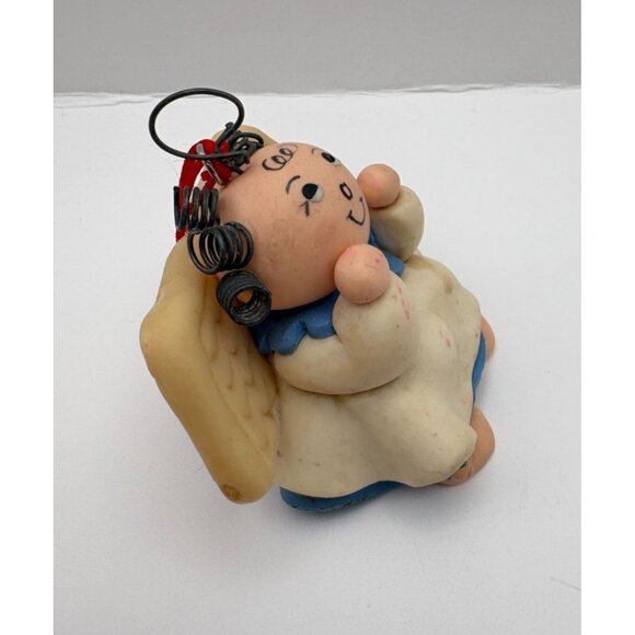 Clay Art Christmas Angel Ornament Dreamy Look Cute & Quirky - Picture 5 of 7
